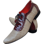 Sapato Masculino Italiano Em Couro Social Executivo Creme Ref: 743 - outlet