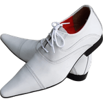 Sapato Masculino Italiano Em Couro Social Executivo Branco Outlet