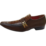 Sapato Masculino Em Couro Social Executivo Marrom
