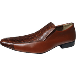 Sapato Masculino Em Couro - Italian Collection - Brown Hive - Marrom