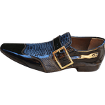 Sapato Masculino Em Couro - Italian Collection - Blackblue - Azul
