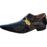 Sapato Masculino Em Couro - Italian Collection - On Black Social Executivo Preto