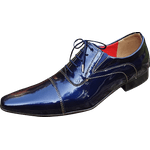 Sapato Masculino Italiano Em Couro Social Executivo Azul