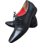 Sapato Masculino Em Couro - Italian Collection - Black Soldier - Preto