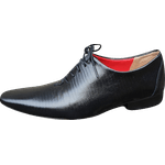 Sapato Masculino Em Couro - Italian Collection - Black Soldier - Preto