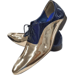 Sapato Masculino Em Couro - Italian Collection - Golden Bleu - Dourado