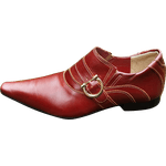 Sapato Masculino Italiano Em Couro Social Executivo Vermelho