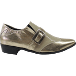Sapato Masculino Em Couro Social Executivo Dourado Veneza Collection