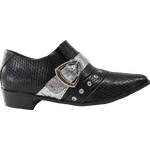 Sapato Masculino Em Couro Social Executivo Preto Escama Veneza Collection