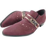 Sapato Masculino Em Couro Social Executivo Bordô Veneza Collection