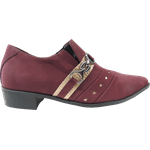 Sapato Masculino Em Couro Social Executivo Bordô Veneza Collection