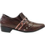 Sapato Masculino Em Couro Social Executivo Marrom Veneza Collection