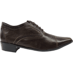 Sapato Masculino Em Couro Social Executivo Marrom Craquelado Veneza Collection