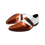 Sapato Masculino Em Couro Social Executivo Laranja Cobre Veneza Collection