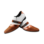 Sapato Masculino Em Couro Social Executivo Laranja Cobre Veneza Collection