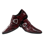 Sapato Masculino Em Couro Social Executivo Vermelho Brazil Wood Veneza Collection