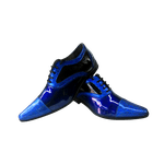 Sapato Masculino Em Couro Social Executivo Azul Manhattan Veneza Collection