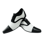 Sapato Masculino Em Couro Social Executivo Branco Preto Veneza Collection