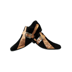 Sapato Masculino Em Couro Social Executivo Dourado Preto Veneza Collection