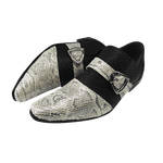 Sapato Masculino Em Couro Social Executivo Prata Cobra Veneza Collection