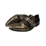 Sapato Masculino Em Couro Social Executivo Dourado Tigre Veneza Collection
