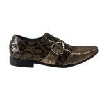 Sapato Masculino Em Couro Social Executivo Dourado Tigre Veneza Collection