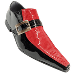 Sapato Masculino Italiano Em Couro Social Executivo Em Couro - Vermelho - Red Schamma