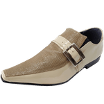 Sapato Masculino Em Couro Social Executivo Social Executivo Em Couro - Bege - New Salmon