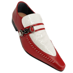 Sapato Masculino Italiano Em Couro Social Executivo - Vermelho - Red Com
