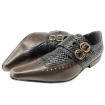 Sapato Masculino Em Couro Social Executivo Social Executivo - Marrom - Brown Shield Ref:7018
