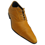 Sapato Masculino Em Couro Social Executivo Oxford - Mostarda - Mean Mr.mustard
