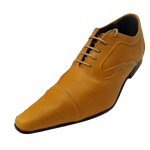 Sapato Masculino Em Couro Social Executivo Oxford - Mostarda - Mean Mr.mustard