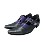 Sapato Masculino Em Couro Social Executivo Grafite Brilho Fashion Paris Collection