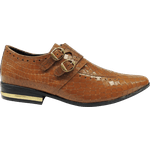 Sapato Masculino Em Couro Social Executivo - Montreal Collection - Caramel