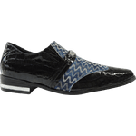 Sapato Masculino Em Couro Social Executivo - Montreal Collection - Black Ocean