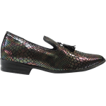 Mocassim Masculino Em Couro - Prata - Purple Grey
