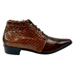 Bota Masculina Em Couro Marrom Rustico
