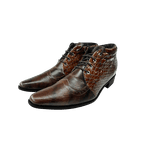 Bota Masculina Em Couro Marrom Rustico