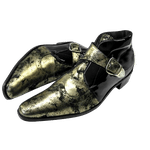 Bota Masculina Em Couro Ouro Velho Com Preto