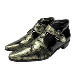 Bota Masculina Em Couro Ouro Velho Com Preto