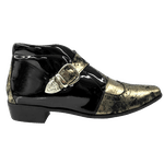 Bota Masculina Em Couro Ouro Velho Com Preto