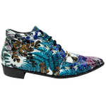 Bota Masculina Em Couro Floral