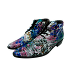 Bota Masculina Em Couro Floral