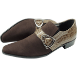 Sapato Masculino Em Couro Social Executivo Marrom Snake Veneza Collection Ref: 557