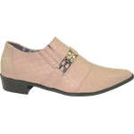 Sapato Masculino Em Couro Social Executivo Rosa Pearl Rosé Veneza Collection Ref: 554