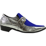 Sapato Masculino Em Couro Social Executivo Prata Blue Jean Veneza Collection Ref: 551