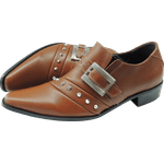 Sapato Masculino Em Couro Social Executivo Marrom Veneza Collection Ref: 550