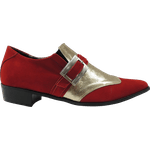 Sapato Masculino Em Couro Social Executivo Vermelho Goldenstein Veneza Collection Ref: 543