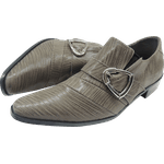 Sapato Masculino Em Couro Social Executivo Cinza Silverstein Veneza Collection Ref: 538