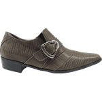 Sapato Masculino Em Couro Social Executivo Cinza Silverstein Veneza Collection Ref: 538